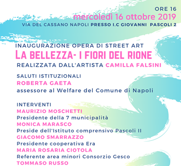 Inaugurazione del murale dell’educativa territoriale di Secondigliano Inaugurazione del murale dell’educativa territoriale di Secondigliano