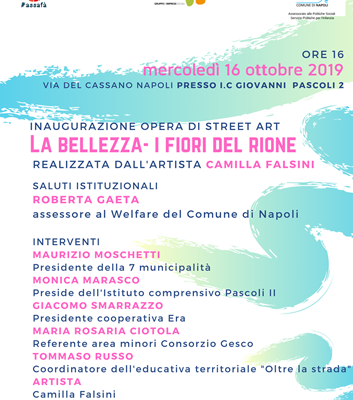 Inaugurazione del murale dell’educativa territoriale di Secondigliano Inaugurazione del murale dell’educativa territoriale di Secondigliano