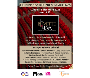 La Buvette di EVA al Teatro San Ferdinando per sostenere l’autonomia economica delle donne in uscita dalla violenza