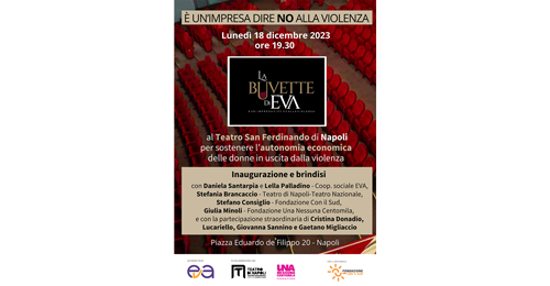 La Buvette di EVA al Teatro San Ferdinando per sostenere l’autonomia economica delle donne in uscita dalla violenza